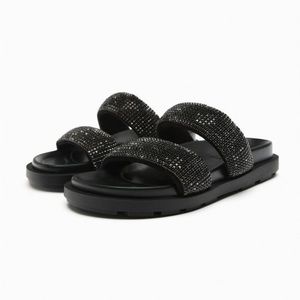 Zara strap detail chunky sandal with Diamanté detail